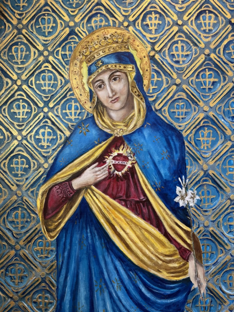 Painting of the Blessed Virgin Mary with the Immaculate Heart
